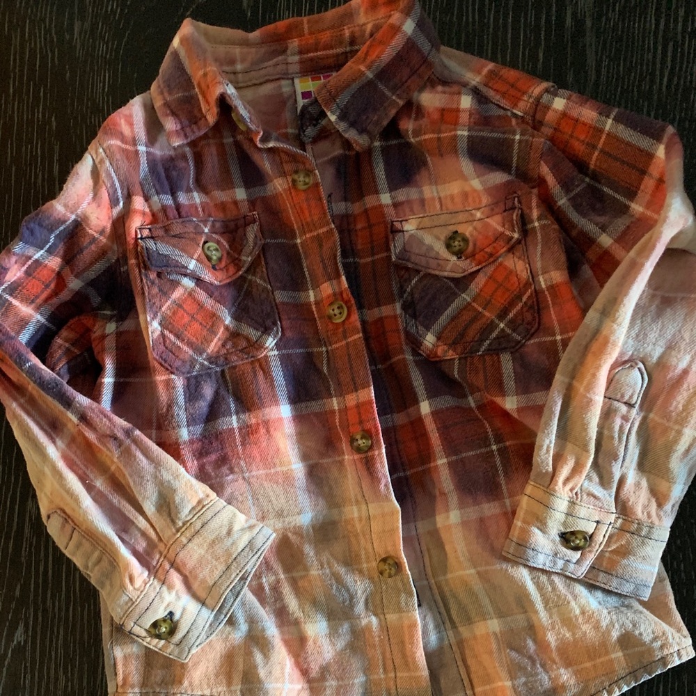 “E” mono bleached flannel
